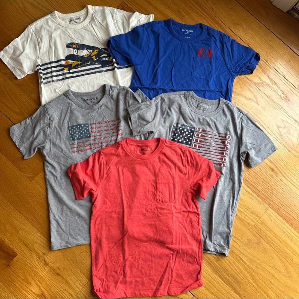 5 JCrew CrewCuts Boys T-shirts size @
Large 10/11